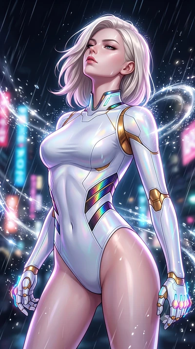 score_9, masterpiece, best quality, ultra-detailed, high-budget anime keyframe, semi-realistic 3D game render, editorial fashion photography, tasteful artistic composition, Caucasian woman. close-up cowboy shot from the waist and thighs up, the chara