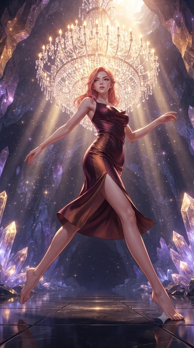 score_9, masterpiece, best quality, ultra-detailed, high-budget anime keyframe, editorial fashion photography, tasteful artistic composition, Japanese woman. low angle full-body shot from head to toe showing her feet, filling the entire 9:16 vertical