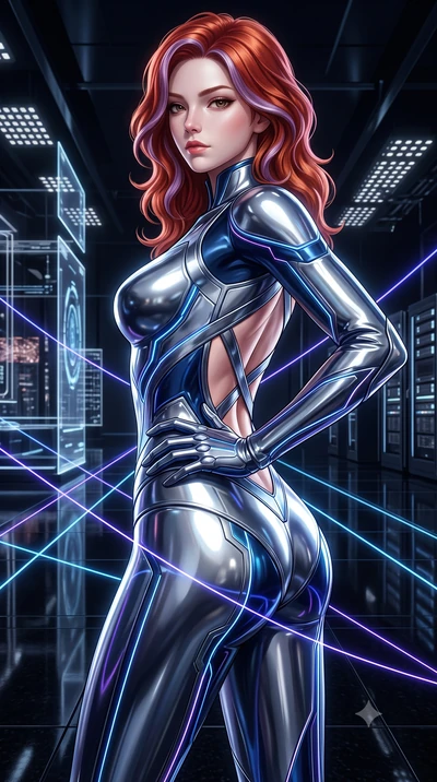 score_9, masterpiece, best quality, ultra-detailed, high-budget anime keyframe, editorial fashion photography, tasteful artistic composition, Caucasian woman. close-up cowboy shot from the waist and thighs up, the character dominates the composition,