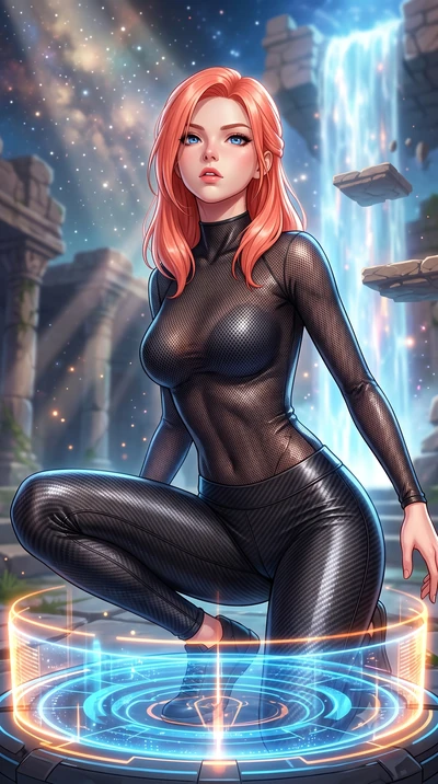 score_9, masterpiece, best quality, ultra-detailed, high-budget anime keyframe, editorial fashion photography, tasteful artistic composition, Japanese woman. close-up cowboy shot from the waist and thighs up, the character dominates the composition, 