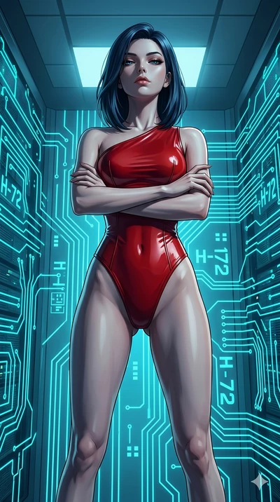 score_9, masterpiece, best quality, ultra-detailed, high-budget anime keyframe, editorial fashion photography, tasteful artistic composition, Caucasian woman, strictly human ears. cowboy shot from the thighs up, character and outfit filling the frame