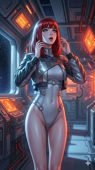 score_9, masterpiece, best quality, ultra-detailed, high-budget anime keyframe, editorial fashion photography, tasteful artistic composition, Caucasian woman, strictly human ears. cowboy shot from the thighs up, character and outfit filling the frame