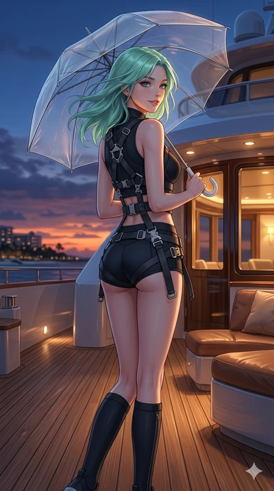 score_9, masterpiece, best quality, ultra-detailed, high-budget anime keyframe, editorial fashion photography, tasteful artistic composition, Japanese woman. cowboy shot from the thighs up, character and outfit filling the frame for maximum editorial