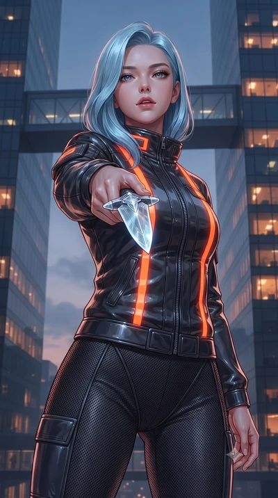 score_9, masterpiece, best quality, ultra-detailed, high-budget anime keyframe, editorial fashion photography, tasteful artistic composition, Korean woman. close-up cowboy shot from the waist and thighs up, the character dominates the composition, fi