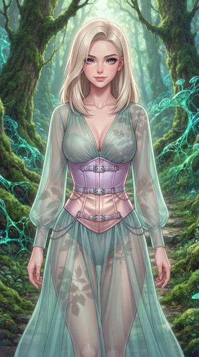 score_9, masterpiece, best quality, ultra-detailed, high-budget anime keyframe, editorial fashion photography, tasteful artistic composition, Caucasian woman. close-up cowboy shot from the waist and thighs up, the character dominates the composition,