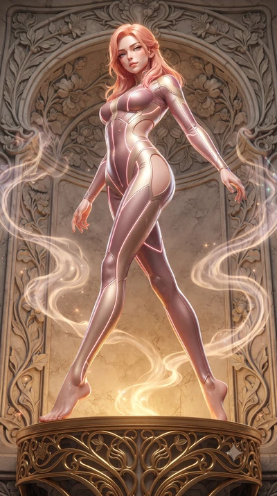 score_9, masterpiece, best quality, ultra-detailed, high-budget anime keyframe, editorial fashion photography, tasteful artistic composition, Japanese woman. low angle full-body shot from head to toe showing her feet, filling the entire 9:16 vertical