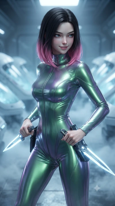 score_9, masterpiece, best quality, ultra-detailed, high-budget anime keyframe, editorial fashion photography, tasteful artistic composition, realistic cosplay photography, Korean woman. close-up cowboy shot from the waist and thighs up, the characte