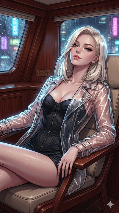 score_9, masterpiece, best quality, ultra-detailed, high-budget anime keyframe, editorial fashion photography, tasteful artistic composition, Caucasian woman, strictly human ears. cowboy shot from the thighs up, character and outfit filling the frame
