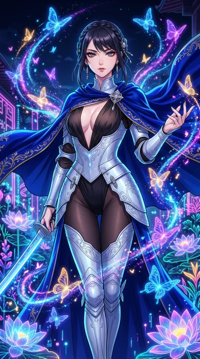 score_9, masterpiece, best quality, ultra-detailed, High-budget Anime Keyframe, vibrant colors, fluid line-art, expressive lighting, cinematic composition, Ufotable-style visual effects, top-tier animation quality, Japanese woman with delicate and el