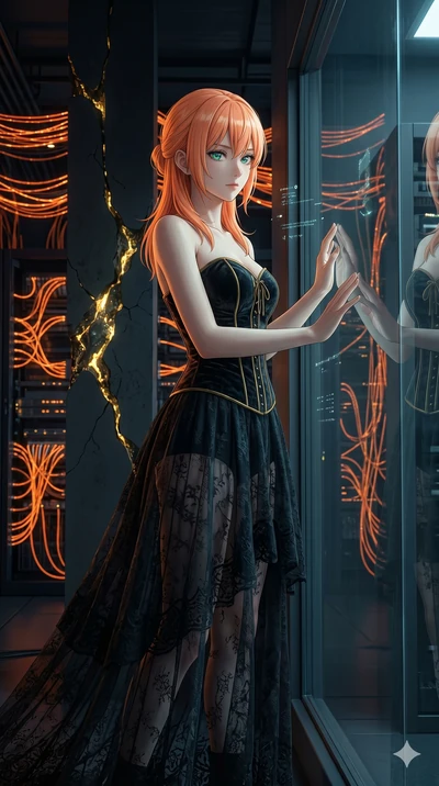 score_9, masterpiece, best quality, ultra-detailed, high-budget anime keyframe, editorial fashion photography, tasteful artistic composition, Japanese woman. cowboy shot from the thighs up, character and outfit filling the frame for maximum editorial