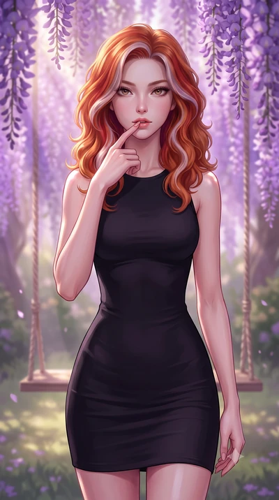 score_9, masterpiece, best quality, ultra-detailed, high-budget anime keyframe, editorial fashion photography, tasteful artistic composition, Caucasian woman woman. close-up cowboy shot from the waist and thighs up, the character dominates the compos