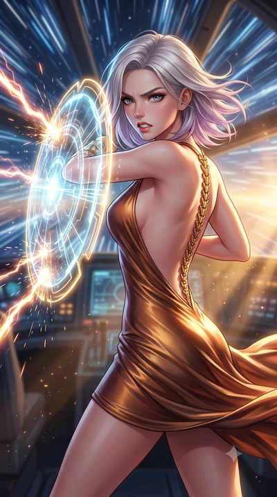 score_9, masterpiece, best quality, ultra-detailed, high-budget anime keyframe, editorial fashion photography, tasteful artistic composition, Caucasian woman, strictly human ears. close-up cowboy shot from the waist and thighs up, the character domin