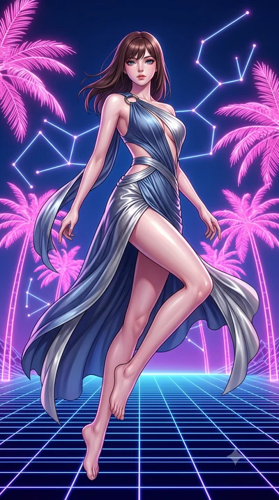 score_9, masterpiece, best quality, ultra-detailed, high-budget anime keyframe, editorial fashion photography, tasteful artistic composition, Korean woman. low angle full-body shot from head to toe showing her feet, filling the entire 9:16 vertical f