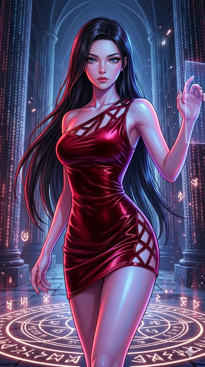 score_9, masterpiece, best quality, ultra-detailed, high-budget anime keyframe, editorial fashion photography, tasteful artistic composition, Japanese woman. upper body close-up from the thighs up, character filling the screen for maximum presence. t