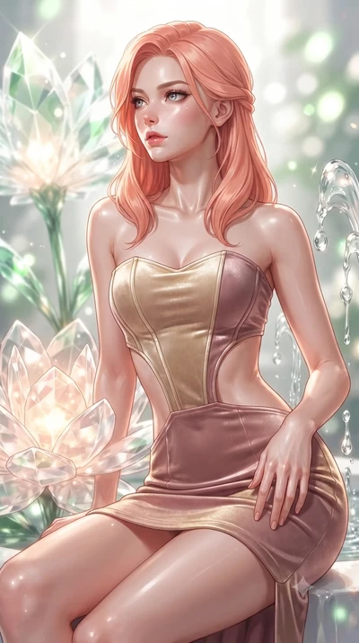 score_9, masterpiece, best quality, ultra-detailed, high-budget anime keyframe, editorial fashion photography, tasteful artistic composition, Japanese woman. close-up cowboy shot from the waist and thighs up, the character dominates the composition, 