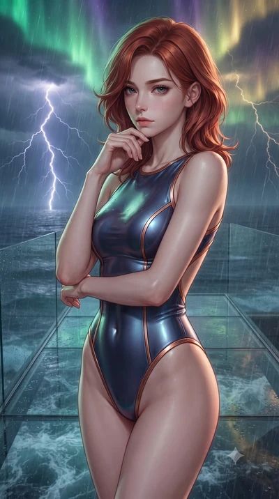 score_9, masterpiece, best quality, ultra-detailed, high-budget anime keyframe, editorial fashion photography, tasteful artistic composition, Korean woman. close-up cowboy shot from the waist and thighs up, the character dominates the composition, fi