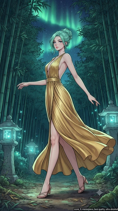 score_9, masterpiece, best quality, ultra-detailed, high-budget anime keyframe, gorgeous anime illustration, with clean line-art and distinct ink outlines, Japanese woman. low angle full-body shot from head to toe showing her feet, filling the entire