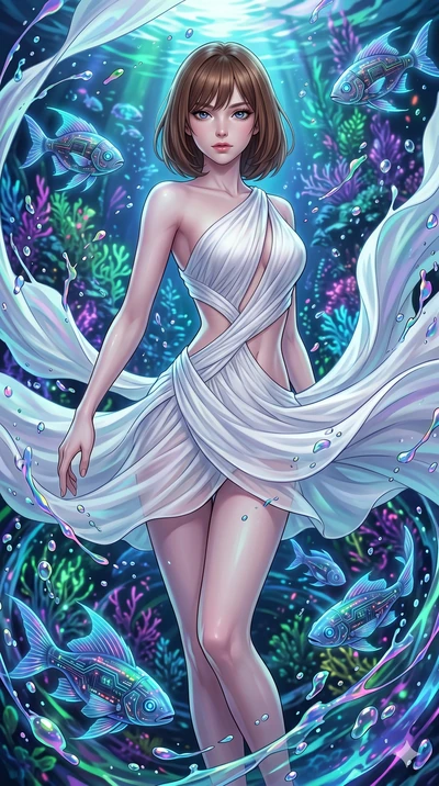 score_9, masterpiece, best quality, ultra-detailed, high-budget anime keyframe, editorial fashion photography, tasteful artistic composition, Caucasian woman, strictly human ears. upper body close-up from the thighs up, character filling the screen f