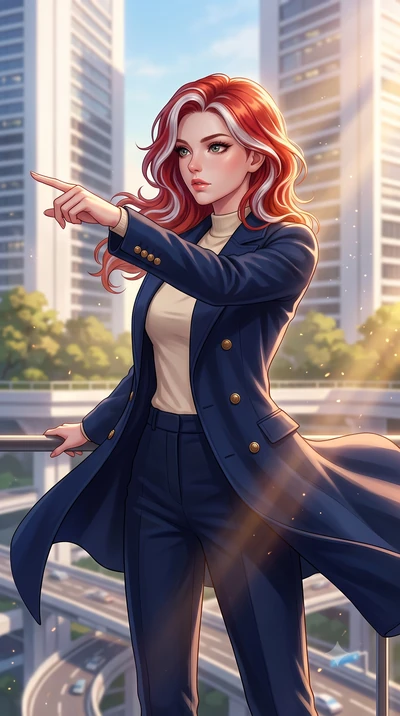 score_9, masterpiece, best quality, ultra-detailed, high-budget anime keyframe, editorial fashion photography, tasteful artistic composition, Caucasian woman, strictly human ears. close-up cowboy shot from the waist and thighs up, the character domin