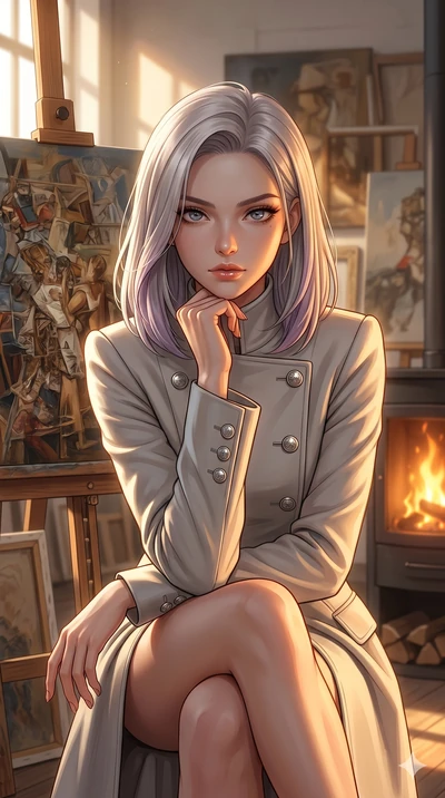 score_9, masterpiece, best quality, ultra-detailed, high-budget anime keyframe, editorial fashion photography, tasteful artistic composition, Caucasian woman, strictly human ears. cowboy shot from the thighs up, character and outfit filling the frame