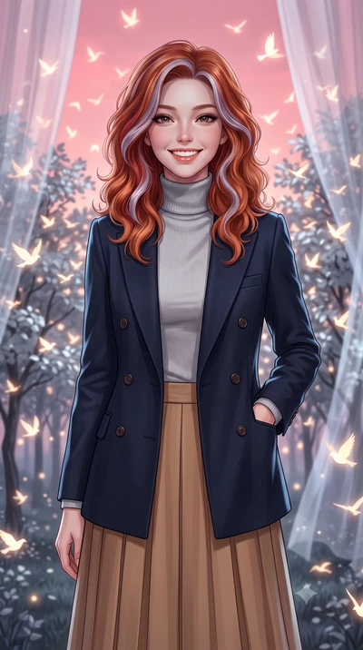 score_9, masterpiece, best quality, ultra-detailed, high-budget anime keyframe, editorial fashion photography, tasteful artistic composition, Caucasian woman, strictly human ears. close-up cowboy shot from the waist and thighs up, the character domin