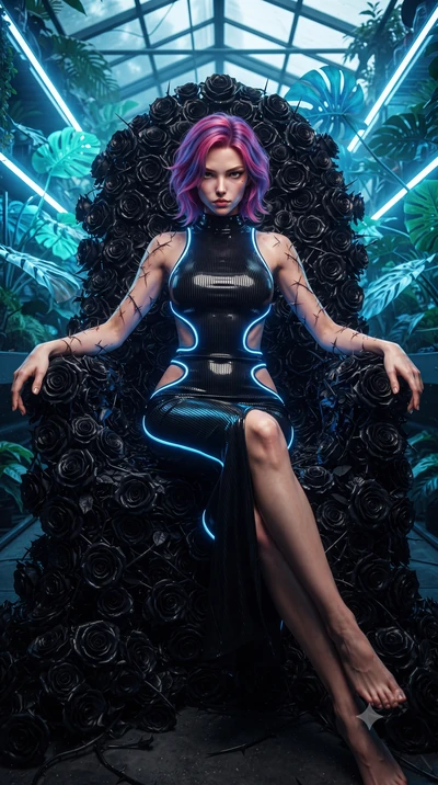 score_9, masterpiece, best quality, ultra-detailed, High-budget Anime Keyframe, editorial fashion photography, tasteful artistic composition, realistic cosplay photography, Caucasian woman, strictly human ears. Dynamic full-body shot stretching the v