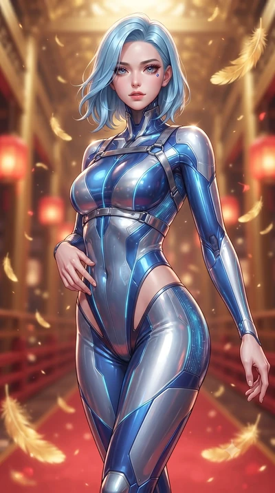 score_9, masterpiece, best quality, ultra-detailed, high-budget anime keyframe, editorial fashion photography, tasteful artistic composition, Korean woman. close-up cowboy shot from the waist and thighs up, the character dominates the composition, fi