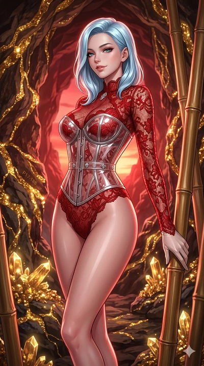 score_9, masterpiece, best quality, ultra-detailed, high-budget anime keyframe, editorial fashion photography, tasteful artistic composition, Korean woman. cowboy shot from the thighs up, character and outfit filling the frame for maximum editorial p