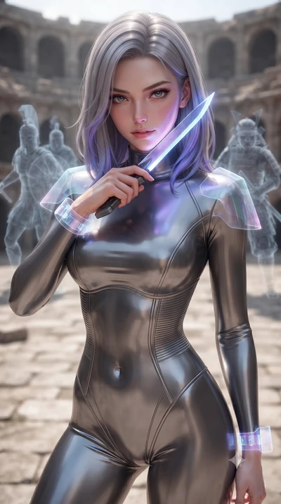 score_9, masterpiece, best quality, ultra-detailed, high-budget anime keyframe, editorial fashion photography, tasteful artistic composition, Caucasian woman. close-up cowboy shot from the waist and thighs up, the character dominates the composition,