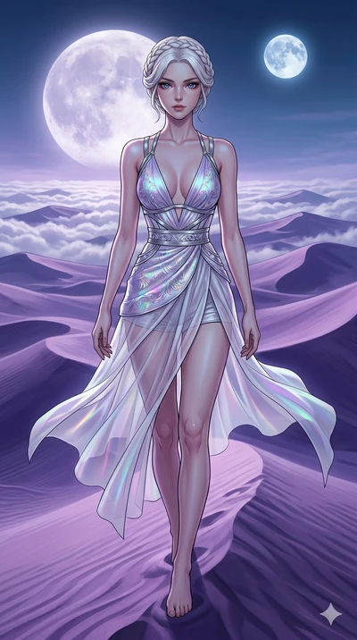 score_9, masterpiece, best quality, ultra-detailed, high-budget anime movie keyframe, cinematic anime lighting, intricate line art, Japanese woman. Medium shot of upper body capturing the intricate details of her high-fashion attire. navigating a sea