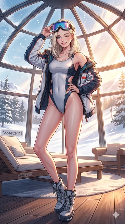 score_9, masterpiece, best quality, ultra-detailed, high-budget anime keyframe, vibrant anime aesthetic, Caucasian woman, strictly human ears. cowboy shot from the thighs up, character and outfit filling the frame for maximum presence. She is standin