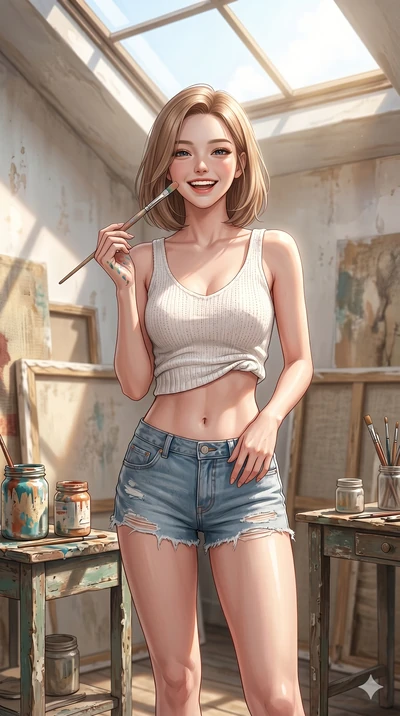 score_9, masterpiece, best quality, ultra-detailed, high-budget anime keyframe, editorial fashion photography, tasteful artistic composition, Korean woman. cowboy shot from the thighs up, character and outfit filling the frame for maximum editorial p