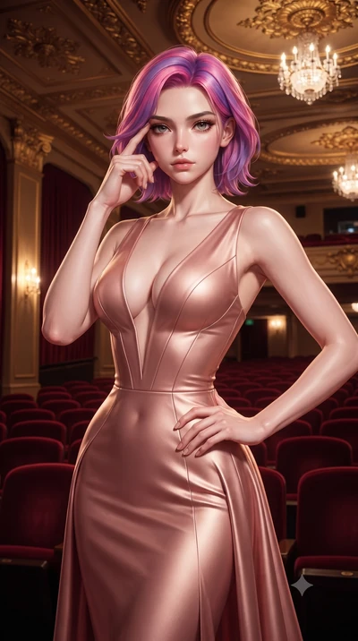 score_9, masterpiece, best quality, ultra-detailed, high-budget anime keyframe, editorial fashion photography, tasteful artistic composition, Caucasian woman, strictly human ears. close-up cowboy shot from the waist and thighs up, the character domin