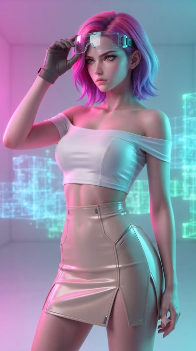 score_9, masterpiece, best quality, ultra-detailed, high-budget anime keyframe, editorial fashion photography, tasteful artistic composition, realistic cosplay photography, Caucasian woman, strictly human ears. close-up cowboy shot from the waist and
