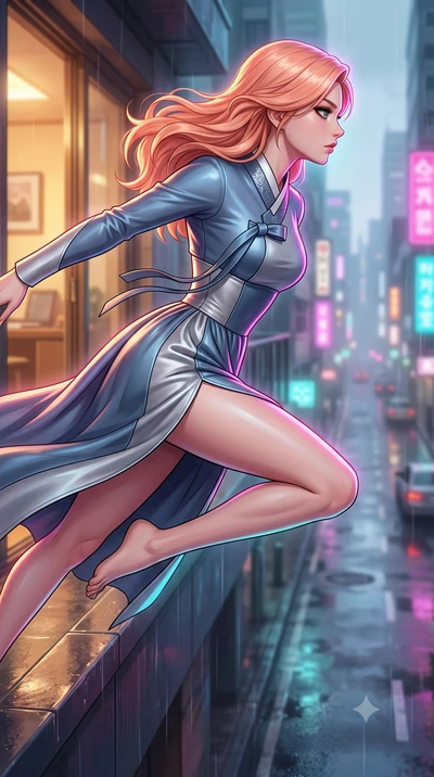 score_9, masterpiece, best quality, ultra-detailed, high-budget anime keyframe, editorial fashion photography, tasteful artistic composition, Japanese woman. close-up cowboy shot from the waist and thighs up, the character dominates the composition, 