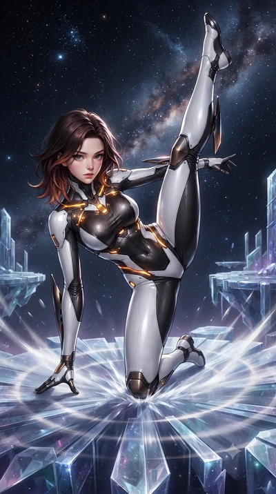 score_9, masterpiece, best quality, ultra-detailed, high-budget anime keyframe, editorial fashion photography, tasteful artistic composition, Korean woman. low angle full-body shot from head to toe showing her feet, filling the entire 9:16 vertical f