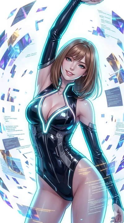 score_9, masterpiece, best quality, ultra-detailed, high-budget anime keyframe, editorial fashion photography, tasteful artistic composition, Korean woman. Upper body close-up from the thighs up, character filling the screen for maximum presence. She