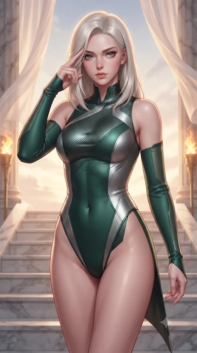 score_9, masterpiece, best quality, ultra-detailed, high-budget anime keyframe, editorial fashion photography, tasteful artistic composition, Caucasian woman. close-up cowboy shot from the waist and thighs up, the character dominates the composition,