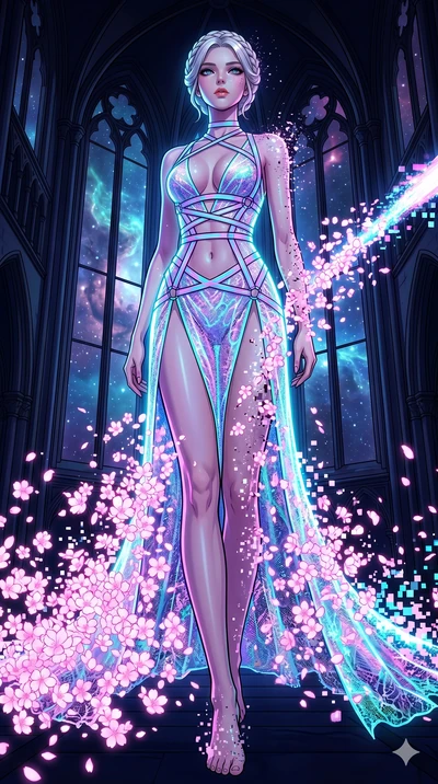 score_9, masterpiece, best quality, ultra-detailed, High-budget Anime Keyframe, vibrant colors, fluid line-art, expressive lighting, cinematic composition, Ufotable-style visual effects, top-tier animation quality, Korean woman with idol-like refined