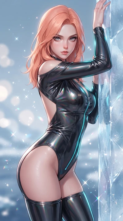 score_9, masterpiece, best quality, ultra-detailed, high-budget anime keyframe, editorial fashion photography, tasteful artistic composition, Japanese woman. close-up cowboy shot from the waist and thighs up, the character dominates the composition, 