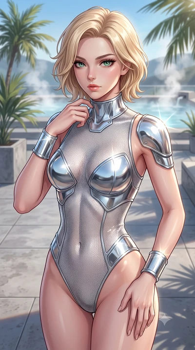 score_9, masterpiece, best quality, ultra-detailed, high-budget anime keyframe, editorial fashion photography, tasteful artistic composition, Caucasian woman. close-up cowboy shot from the waist and thighs up, the character dominates the composition,