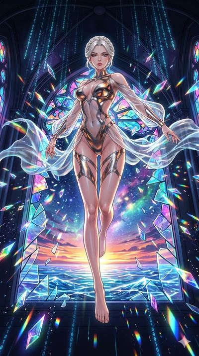 score_9, masterpiece, best quality, ultra-detailed, High-budget Anime Keyframe, vibrant colors, fluid line-art, expressive lighting, cinematic composition, Ufotable-style visual effects, top-tier animation quality, Caucasian woman with pale skin, blo