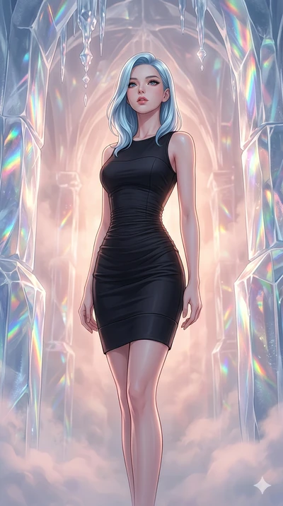 score_9, masterpiece, best quality, ultra-detailed, high-budget anime keyframe, editorial fashion photography, tasteful artistic composition, Korean woman. cowboy shot from the thighs up, character and outfit filling the frame for maximum editorial p