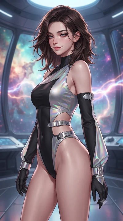 score_9, masterpiece, best quality, ultra-detailed, high-budget anime keyframe, editorial fashion photography, tasteful artistic composition, Korean woman. close-up cowboy shot from the waist and thighs up, the character dominates the composition, fi