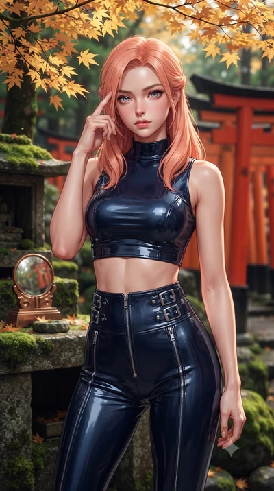 score_9, masterpiece, best quality, ultra-detailed, high-budget anime keyframe, editorial fashion photography, tasteful artistic composition, Japanese woman. close-up cowboy shot from the waist and thighs up, the character dominates the composition, 