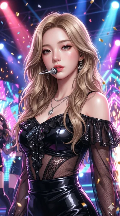 첨부의 이미지를 실사 사진으로 변경해줘. 상반신 위주로 화면에 캐릭터가 더 가득 차도록 수정하여 그려줘. ultra detailed, 2k, 9:16 ratio