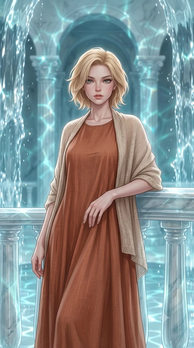 score_9, masterpiece, best quality, ultra-detailed, high-budget anime keyframe, editorial fashion photography, tasteful artistic composition, Caucasian woman, strictly human ears. close-up cowboy shot from the waist and thighs up, the character domin