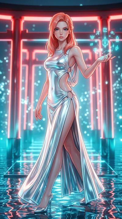 score_9, masterpiece, best quality, ultra-detailed, high-budget anime keyframe, editorial fashion photography, tasteful artistic composition, Japanese woman. close-up cowboy shot from the waist and thighs up, the character dominates the composition, 
