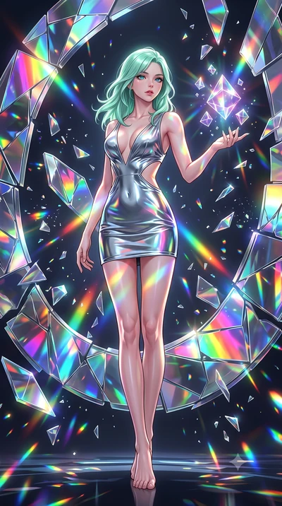 score_9, masterpiece, best quality, ultra-detailed, high-budget anime keyframe, editorial fashion photography, tasteful artistic composition, Japanese woman. low angle full-body shot from head to toe showing her feet, filling the entire 9:16 vertical