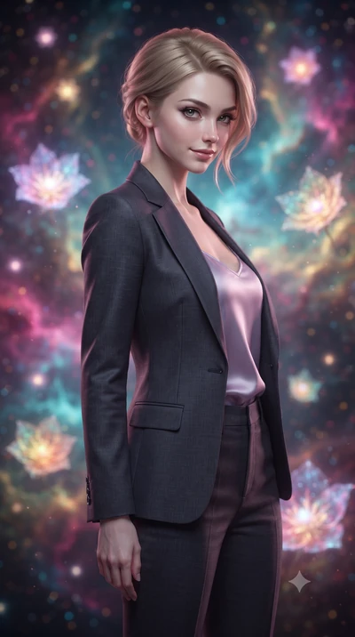 score_9, masterpiece, best quality, ultra-detailed, high-budget anime keyframe, editorial fashion photography, tasteful artistic composition, Japanese woman. close-up cowboy shot from the waist and thighs up, the character dominates the composition, 